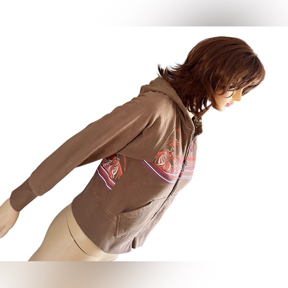 Hostess Pick ☄️ Brown Girl's Hoodie with Wave Design by OP - Picture 11 of 11